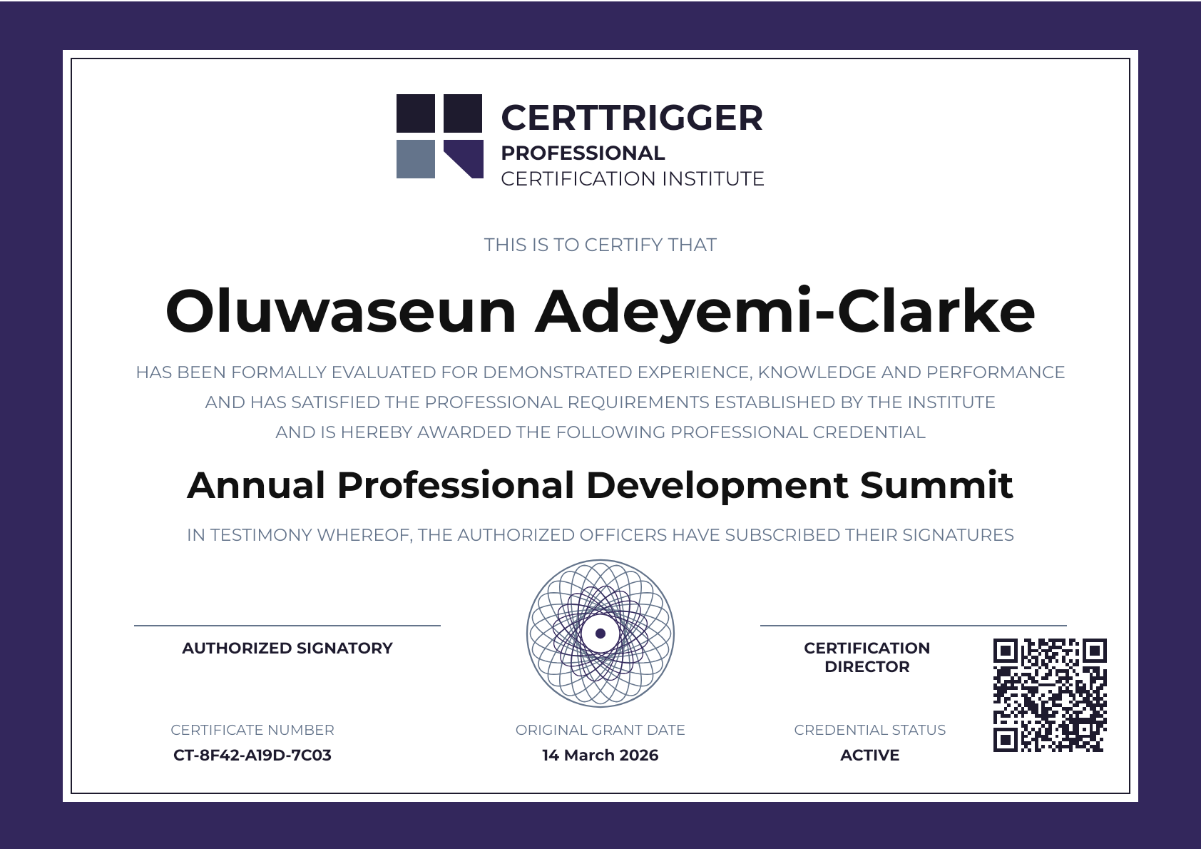 Professional Certification