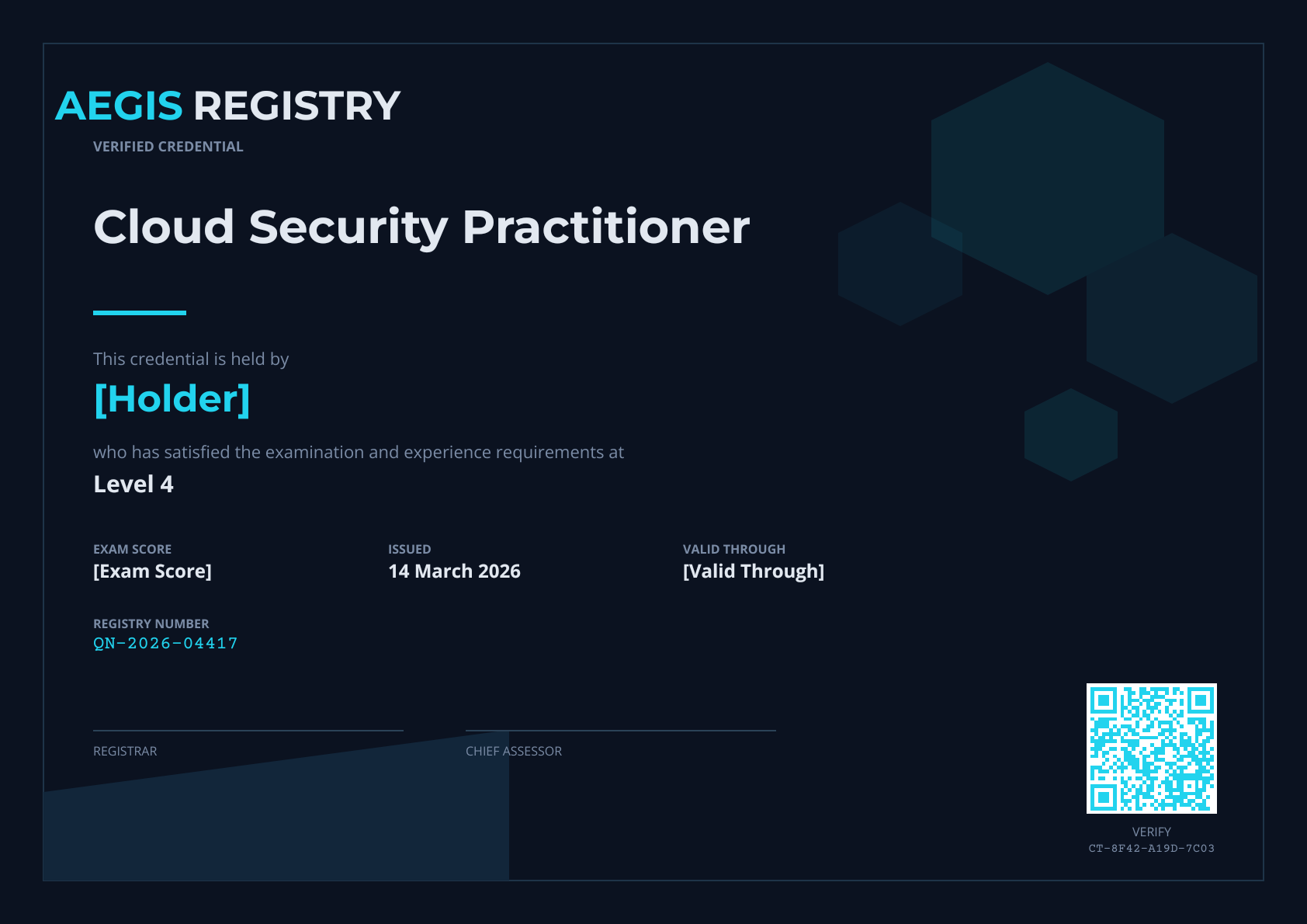 Aegis Registry - Cloud Security Practitioner
